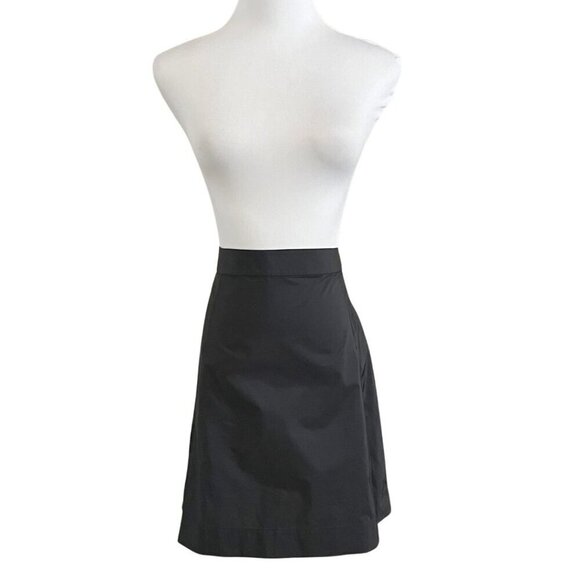NWOT COS BLACK LYOCELL POLYAMIDE BLEND SIDE FRONT-PLEAT MINI SKIRT - S - Picture 1 of 10